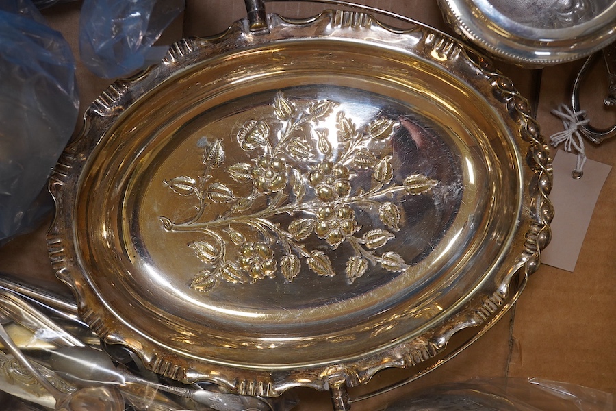 A quantity of various silver plated wares. Condition - varies